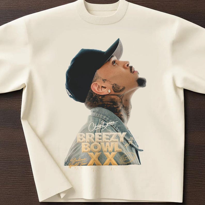 Chris Breezy Bowl Xx Tour 2025 Shirt, Cb T-Shirt, Brown 2025 Concert, Breezy Bowl Xx Tour Sweatshirt Hoodie, Chris Tour Merch
