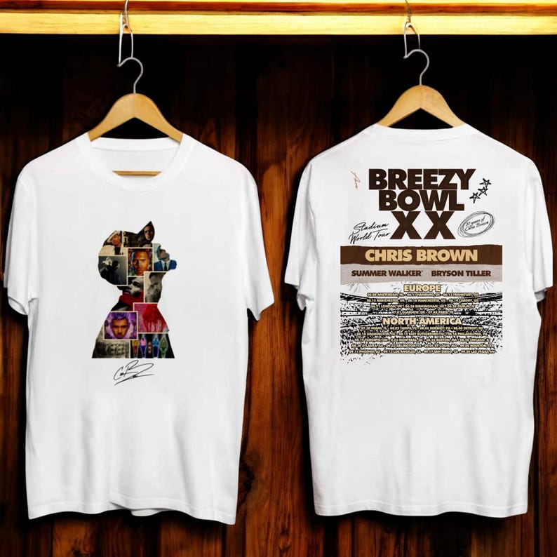 New Chris Breezy Bowl Xx Tour 2025 Shirt, Cb T-Shirt, Chris Tour Merch, Brown 2025 Concert, Breezy Bowl Xx Tour Shirt