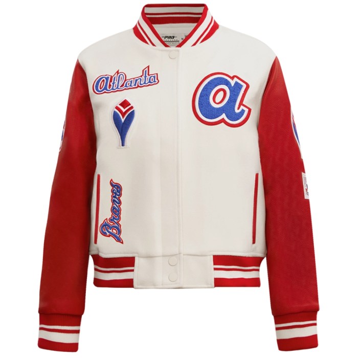 Atlanta Braves Retro Classic Rib-Knit Wool Baseball Jacket