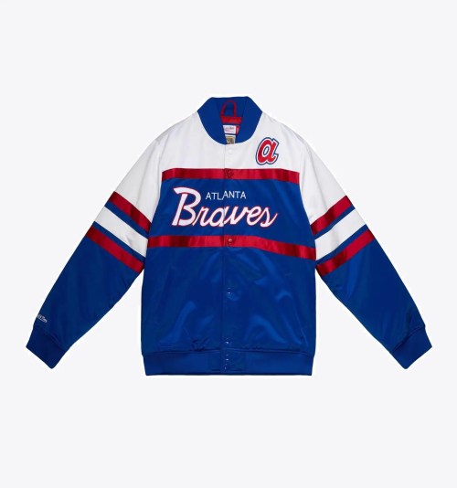 Atlanta Braves Script Heavyweight Wool Baseball Jacket
