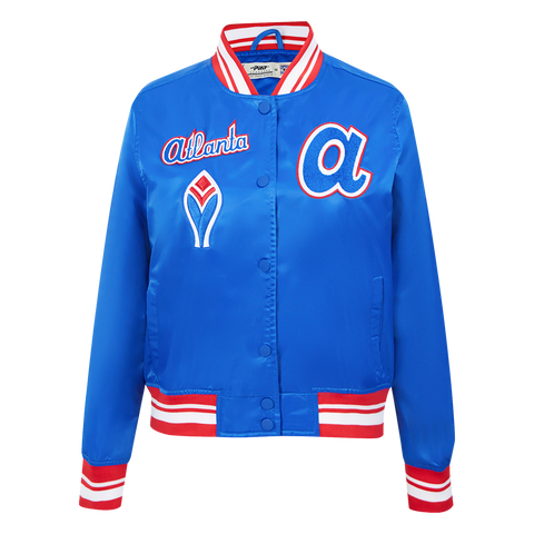 Atlanta Braves Retro Classic Rib Satin Team Baseball Jacket