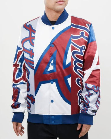 Atlanta Braves Mashup Men's Satin Baseball Jacket