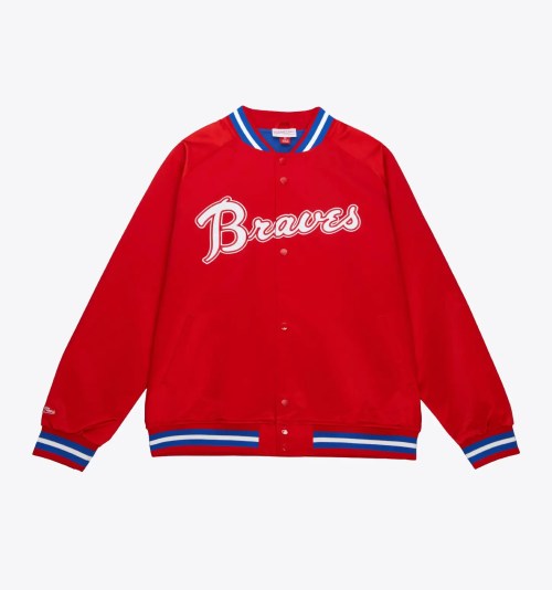Atlanta Braves Red Satin Baseball Jacket