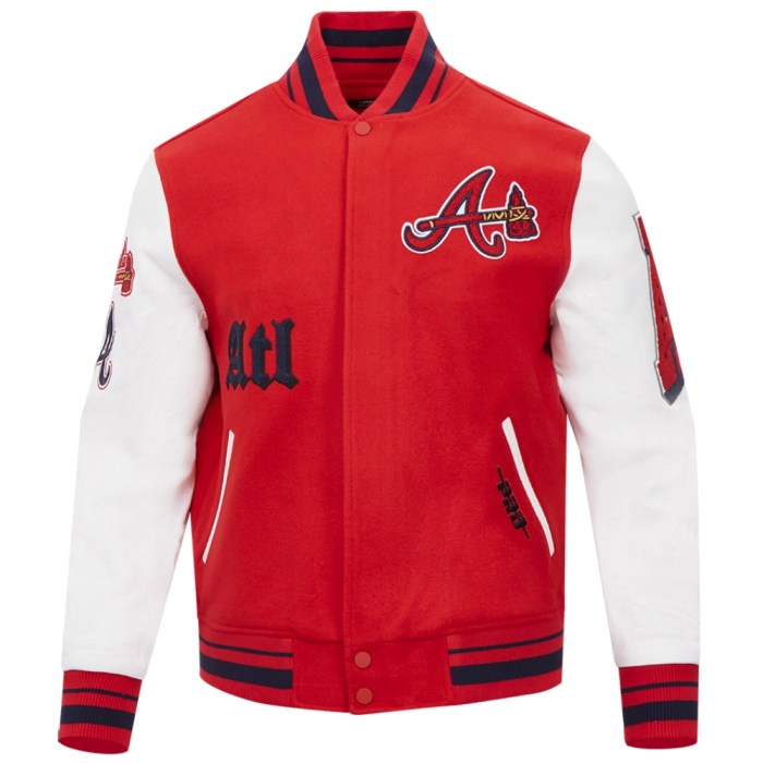 Atlanta Braves Baseball Team Players Wool Baseball Jacket