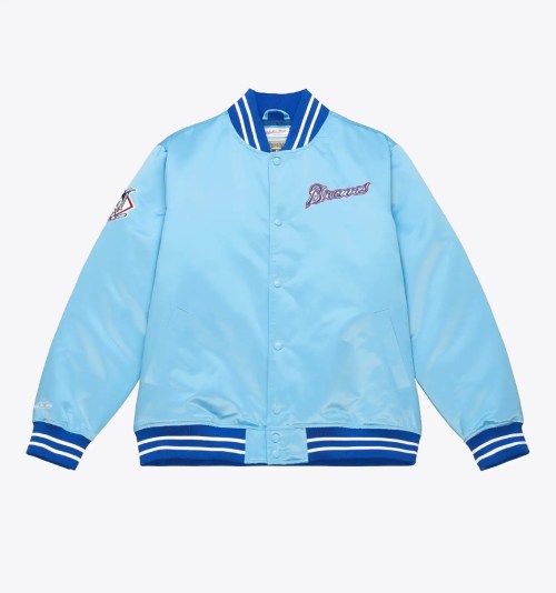 Atlanta Braves Heavyweight Sky Baseball Jacket