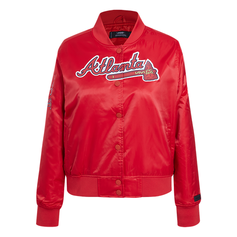Atlanta Braves Classic Red Satin Baseball Jacket