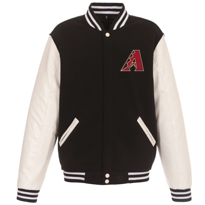 Arizona Diamondbacks Reversible Wool Faux Baseball Jacket