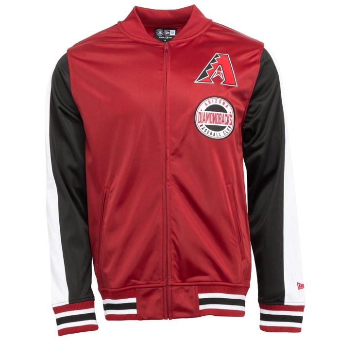 Arizona Diamondbacks Ribbed Knitted Polyester Baseball Jacket For men