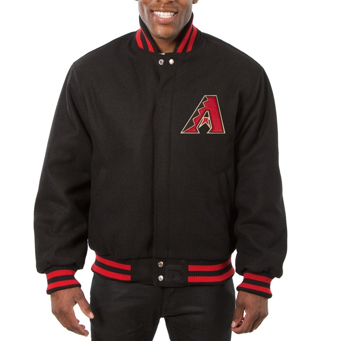 Arizona Diamondbacks Team Players Wool Baseball Jacket Retro Style