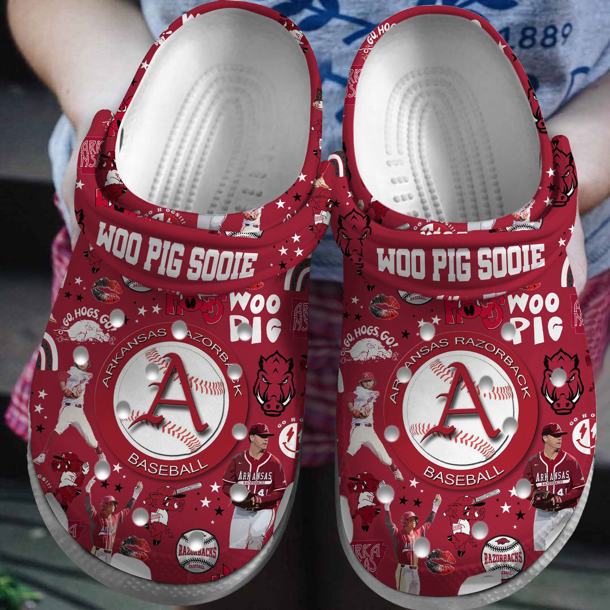 Arkansas Razorbacks Ncaa Sport Clogs Shoes