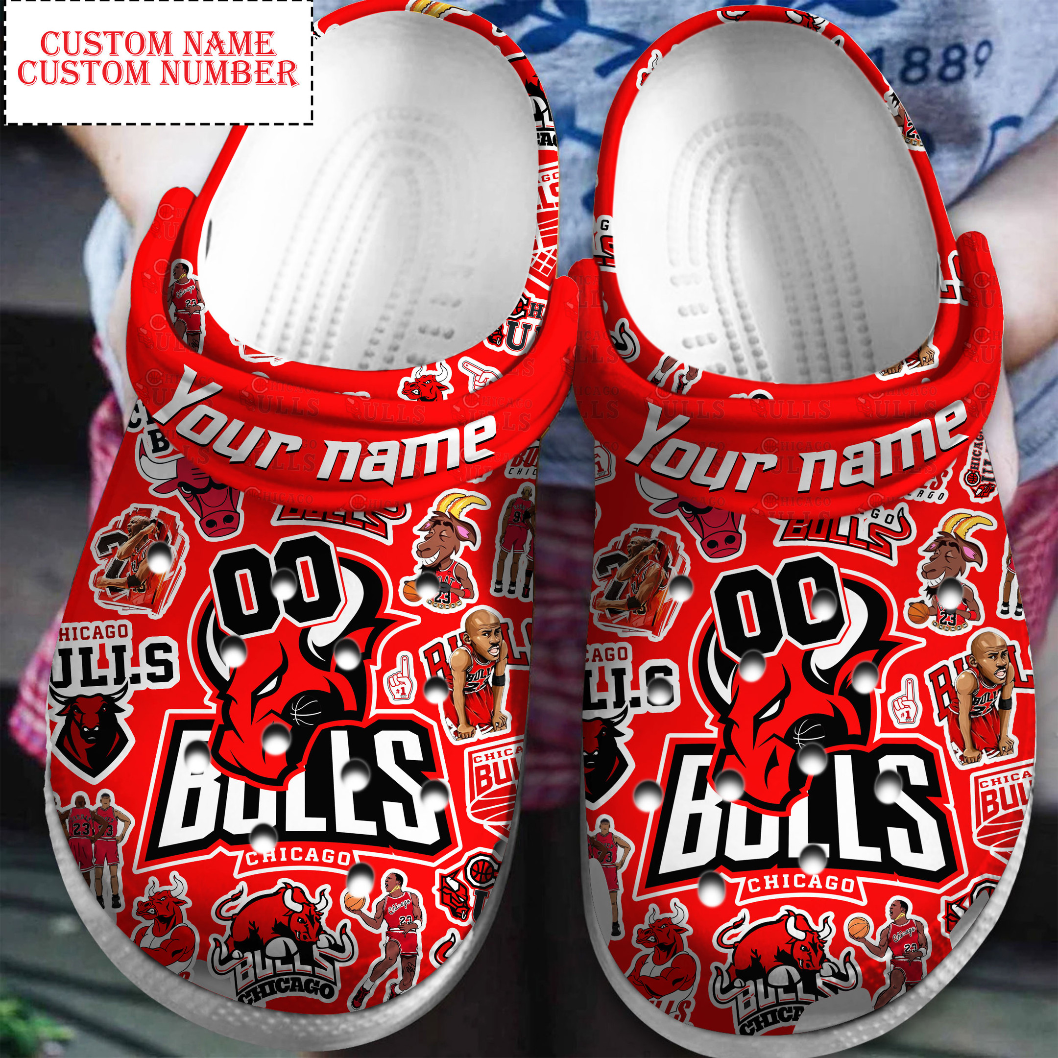 Chicago Bulls Nba Sport Clogs Shoes For Men Women Classic Crocs-Style Clogs