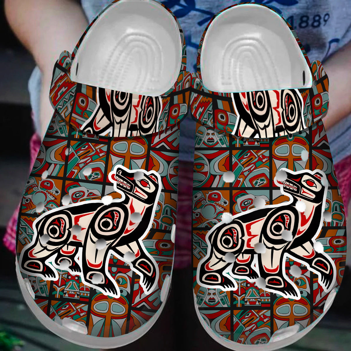Native American Clogs Shoes For Kid And Adult Classic Crocs-Style Clogs