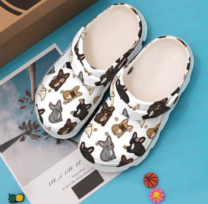 French Bulldog Pattern Clogs Shoes Classic Crocs-Style Clogs  & Dog Lovers