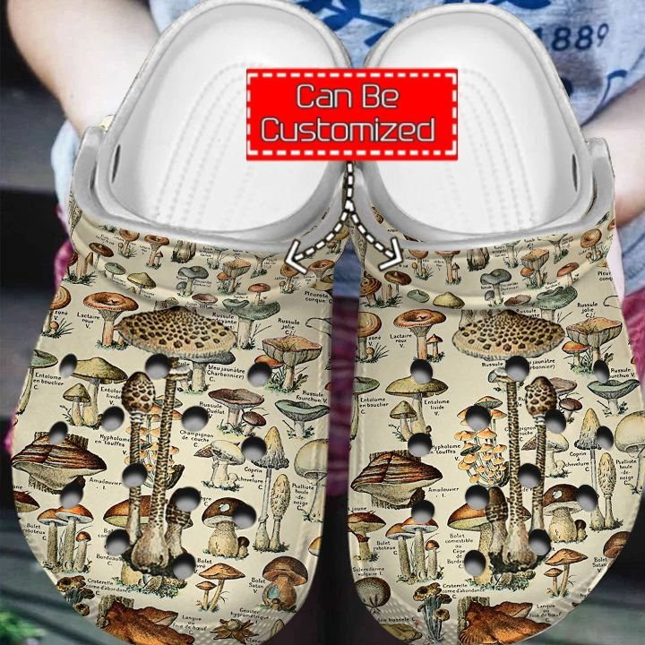 Champignons Collection Pattern Clogs Shoes Gardener Classic Crocs-Style Clogs