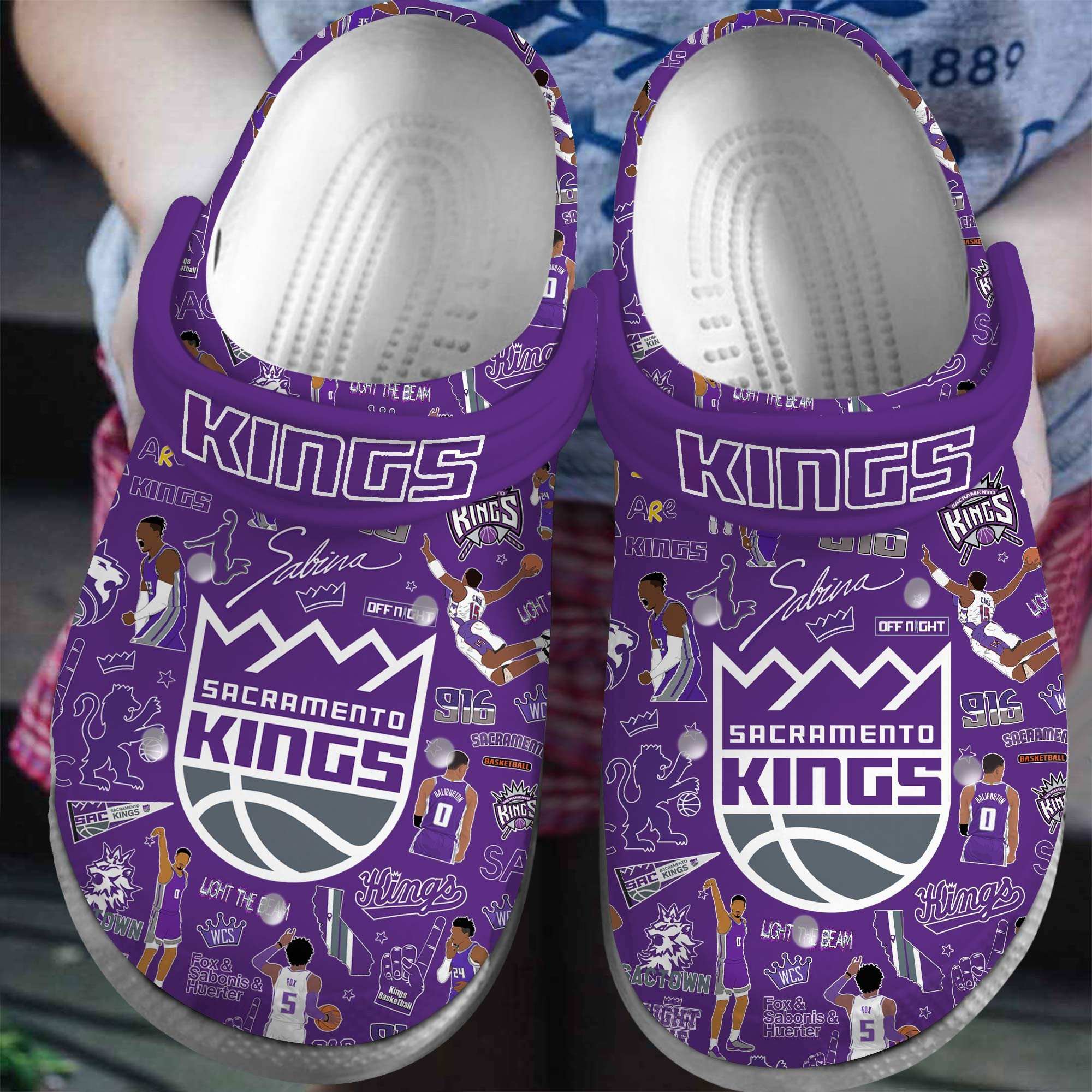 Sacramento Kings Nba Basketball Sport Clogs Shoes