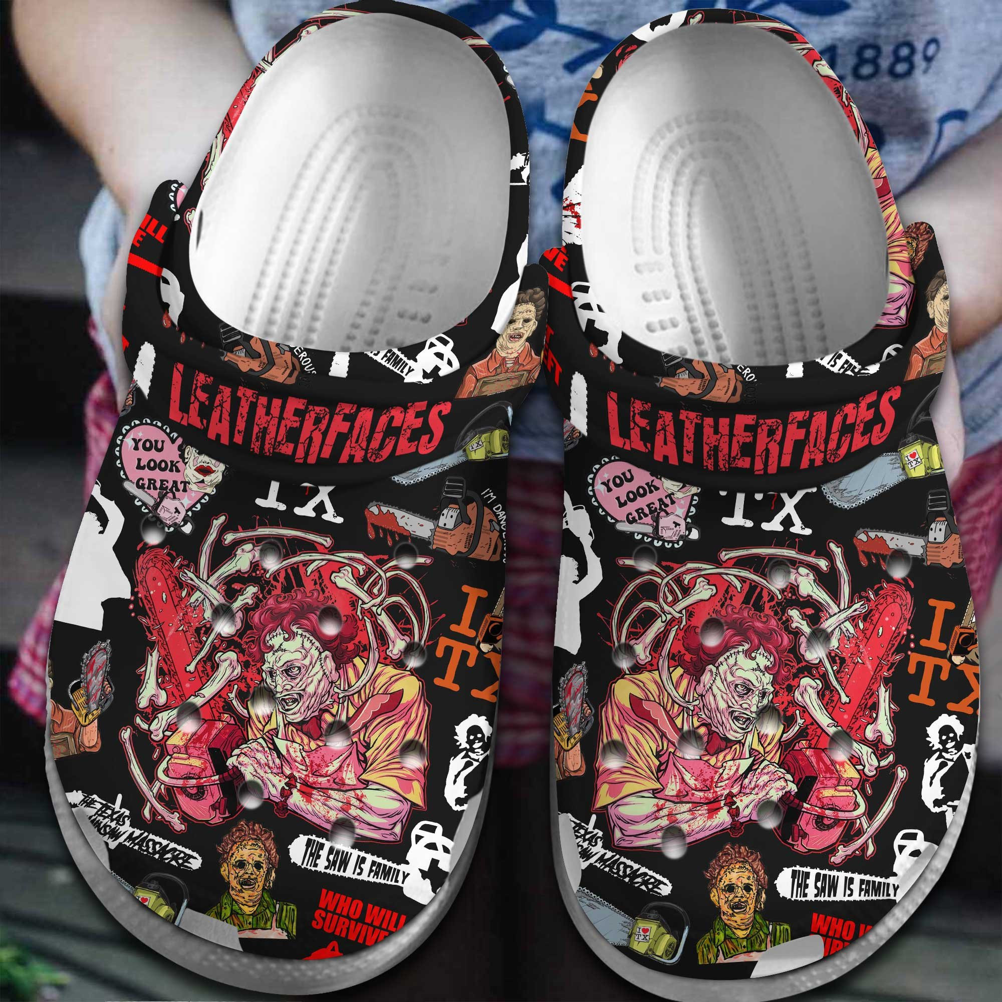 Leatherface Movie Halloween Clogs Shoes