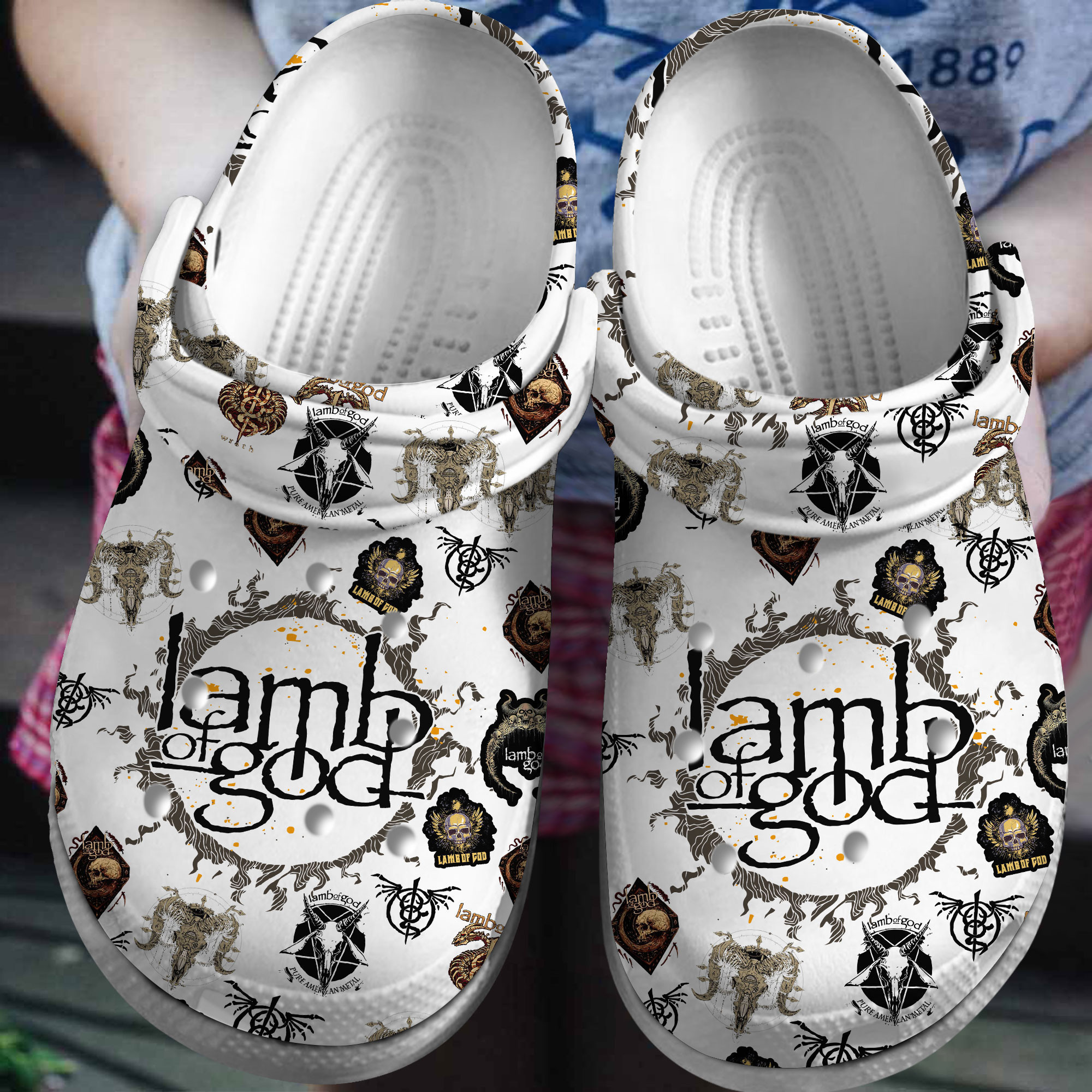 Lamb Of God Music Clogs Shoes