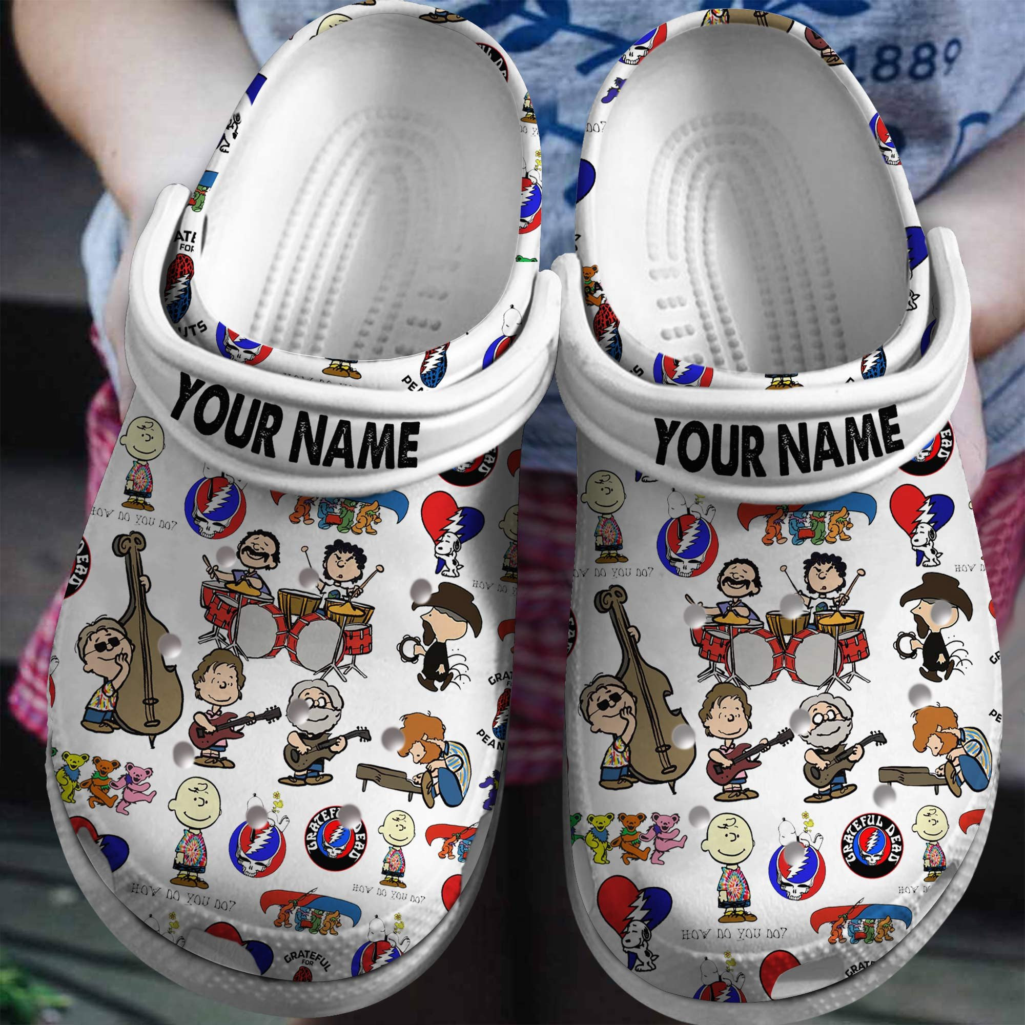 Grateful Dead Music Clogs Shoes
