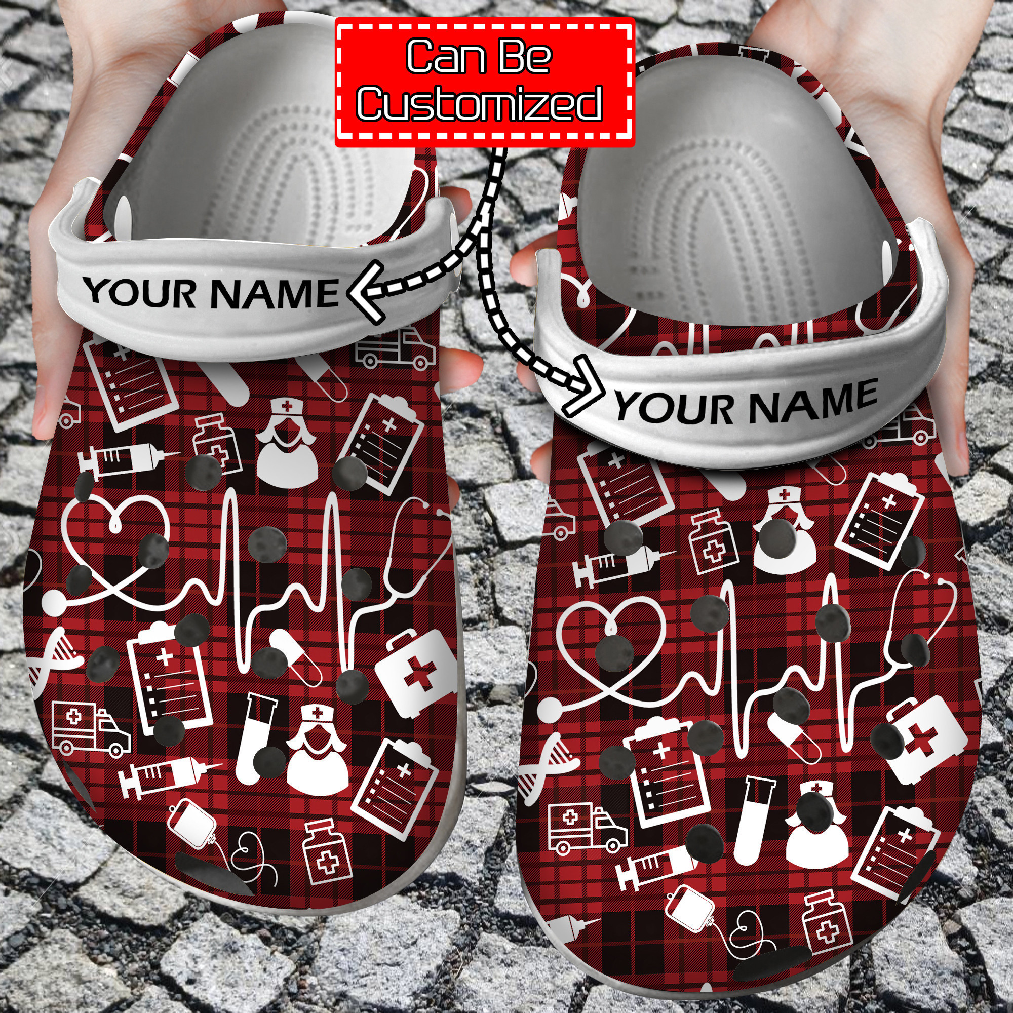 Nurse Nurse Clogs Shoes With Nursing Symbols Classic Crocs-Style Clogs