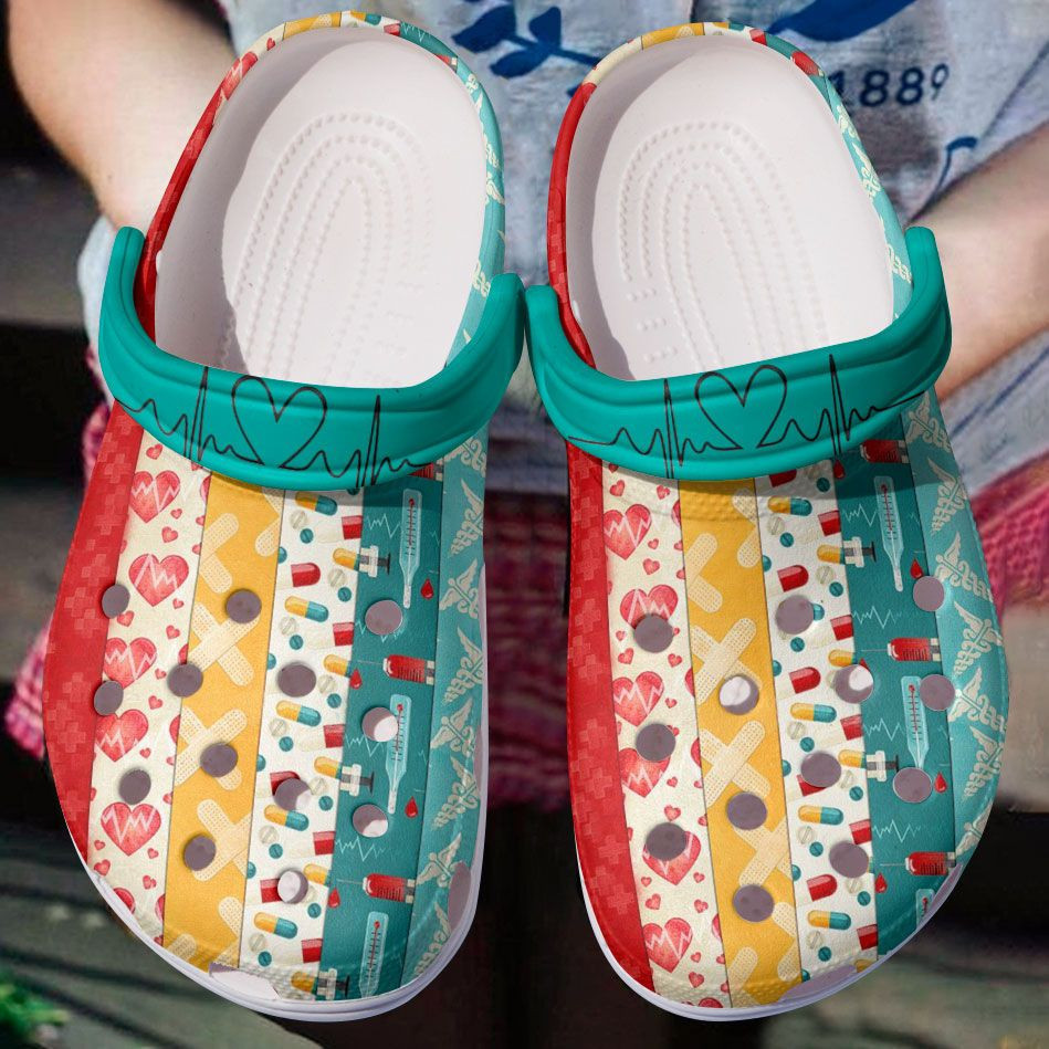 Attractive Nurse Pattern Doctor Outdoor Shoe Birthday Crocs