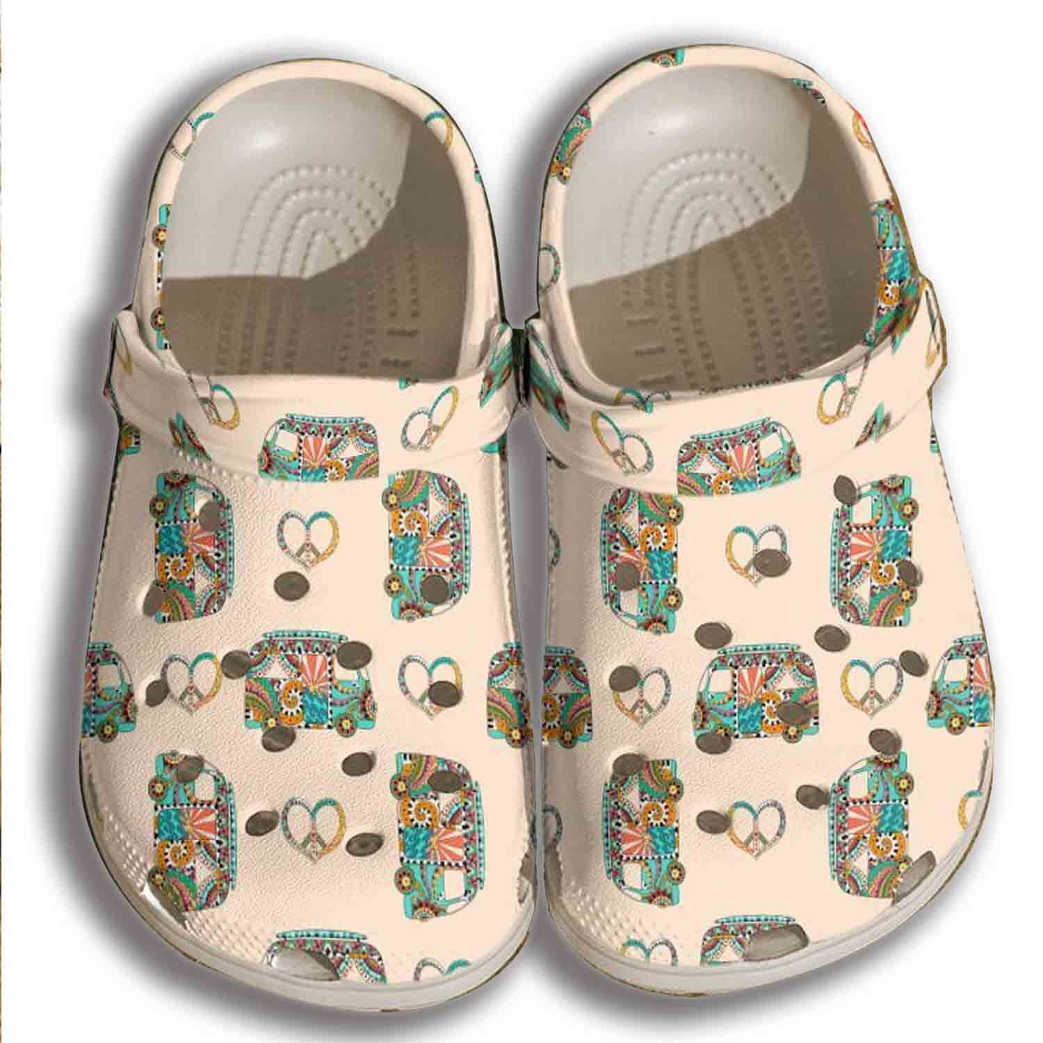 Funny Hippie Car Crocs