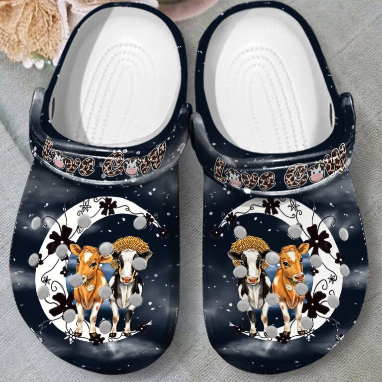 Cows Moonlight Clogs Shoes Gift For Men And Women & Son Daughter Classic Crocs-Style Clogs