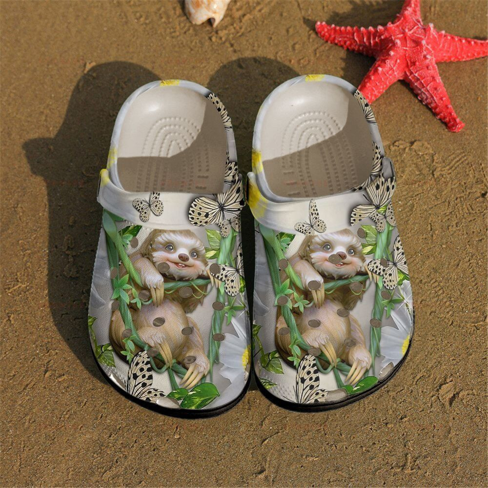 Butterfly Sloth Tree Crocs
