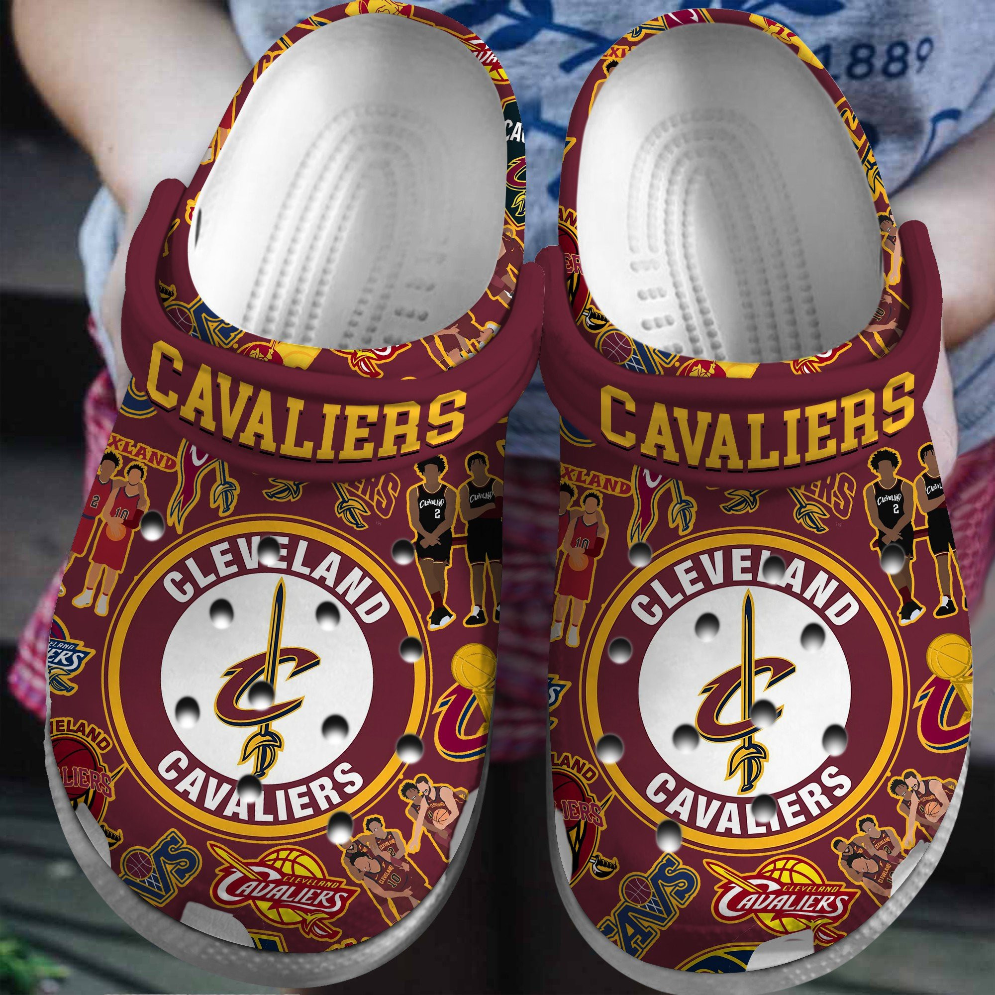Cleveland Cavaliers Nba Basketball Sport Clogs Shoes