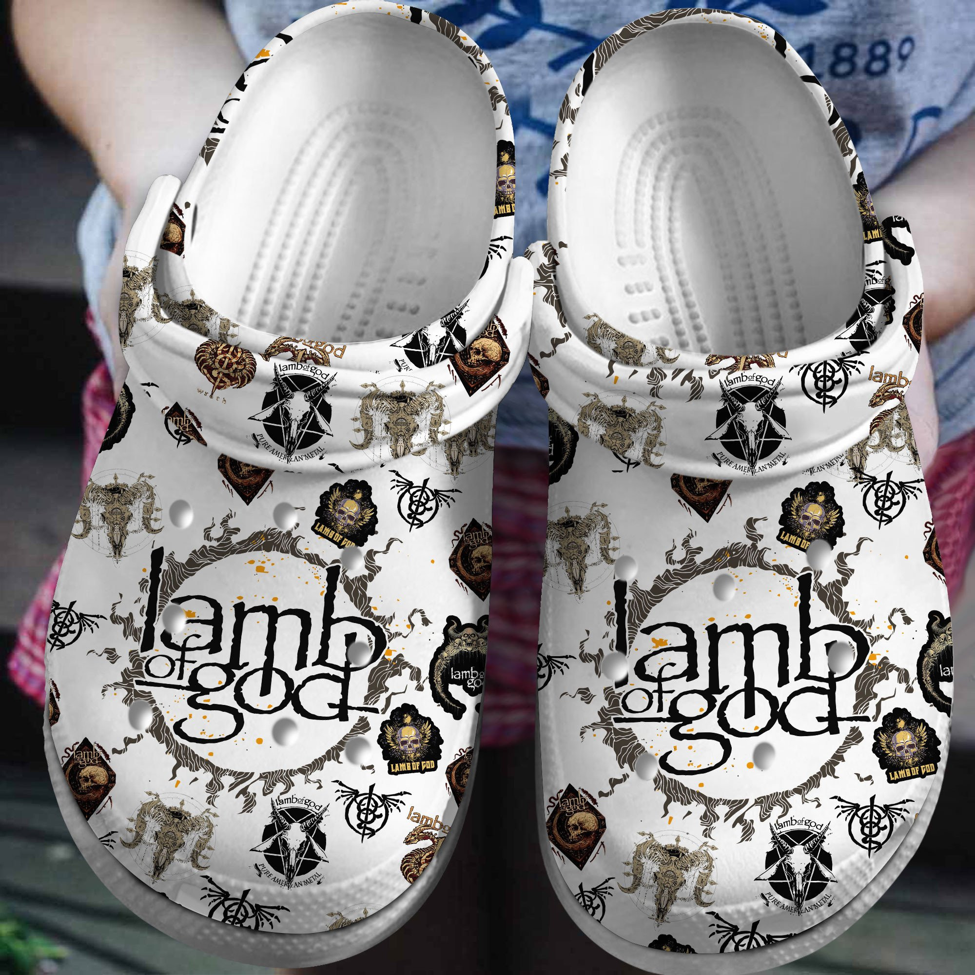 Lamb Of God Music Clogs Shoes