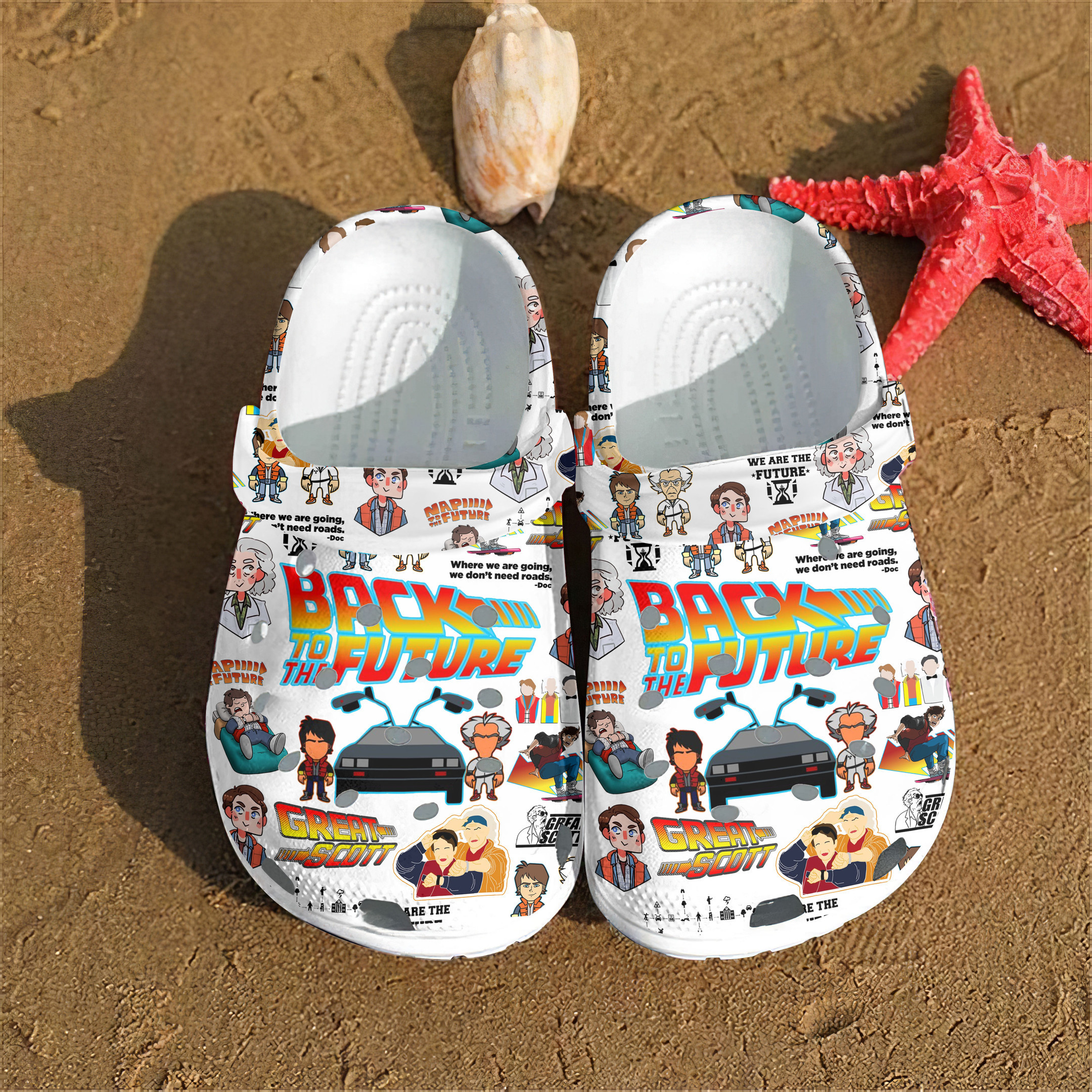 Back To The Future Movie Clogs Shoes