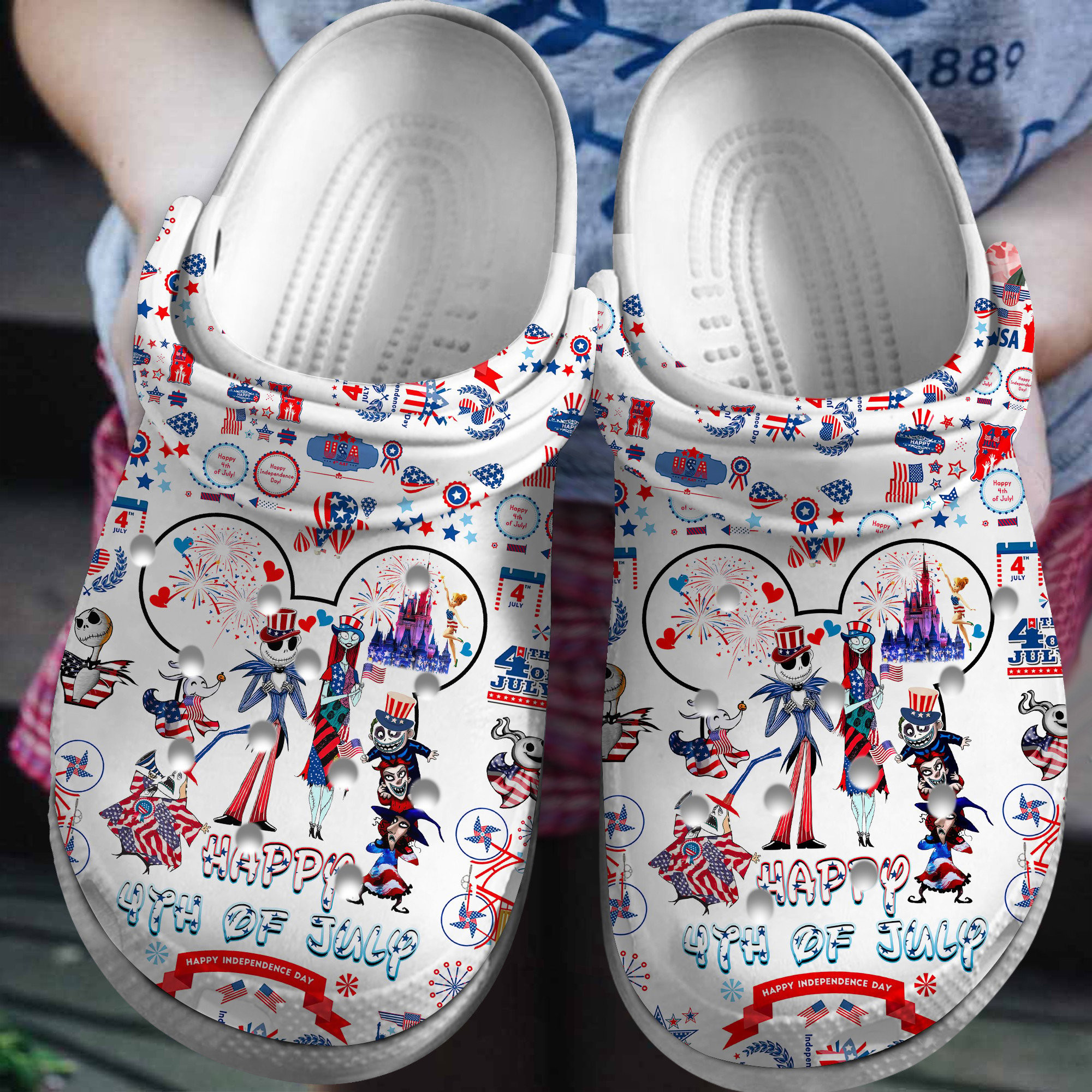 Happy Independence Day Clogs Shoes