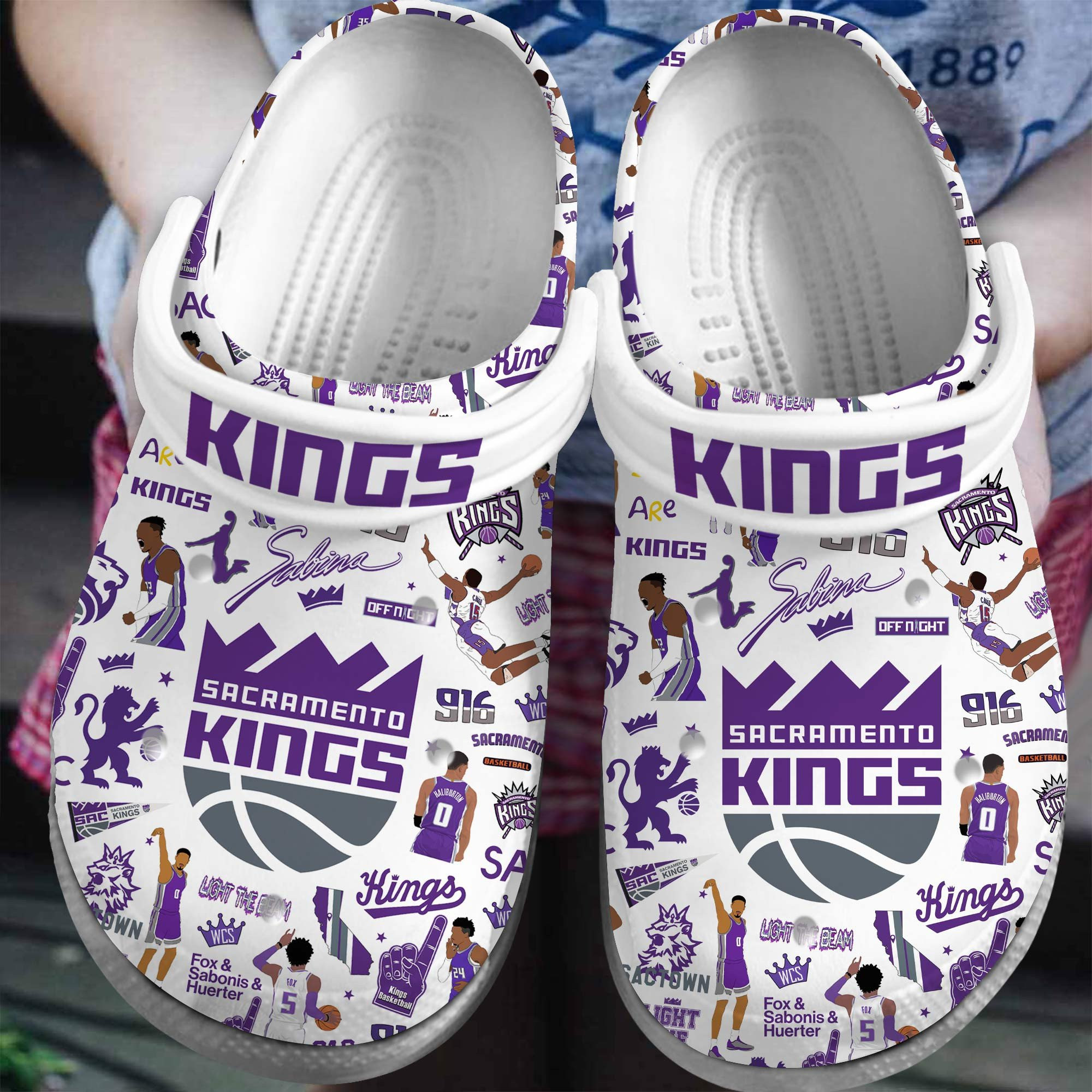 Sacramento Kings Nba Basketball Sport Clogs Shoes