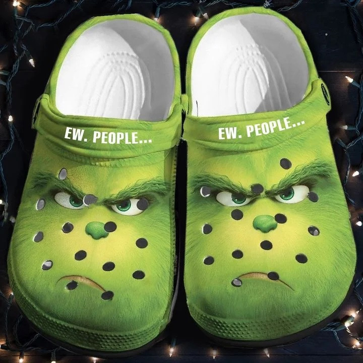 Ew People Grinch Christmas Clogs Shoes For Men Women Classic Crocs-Style Clogs