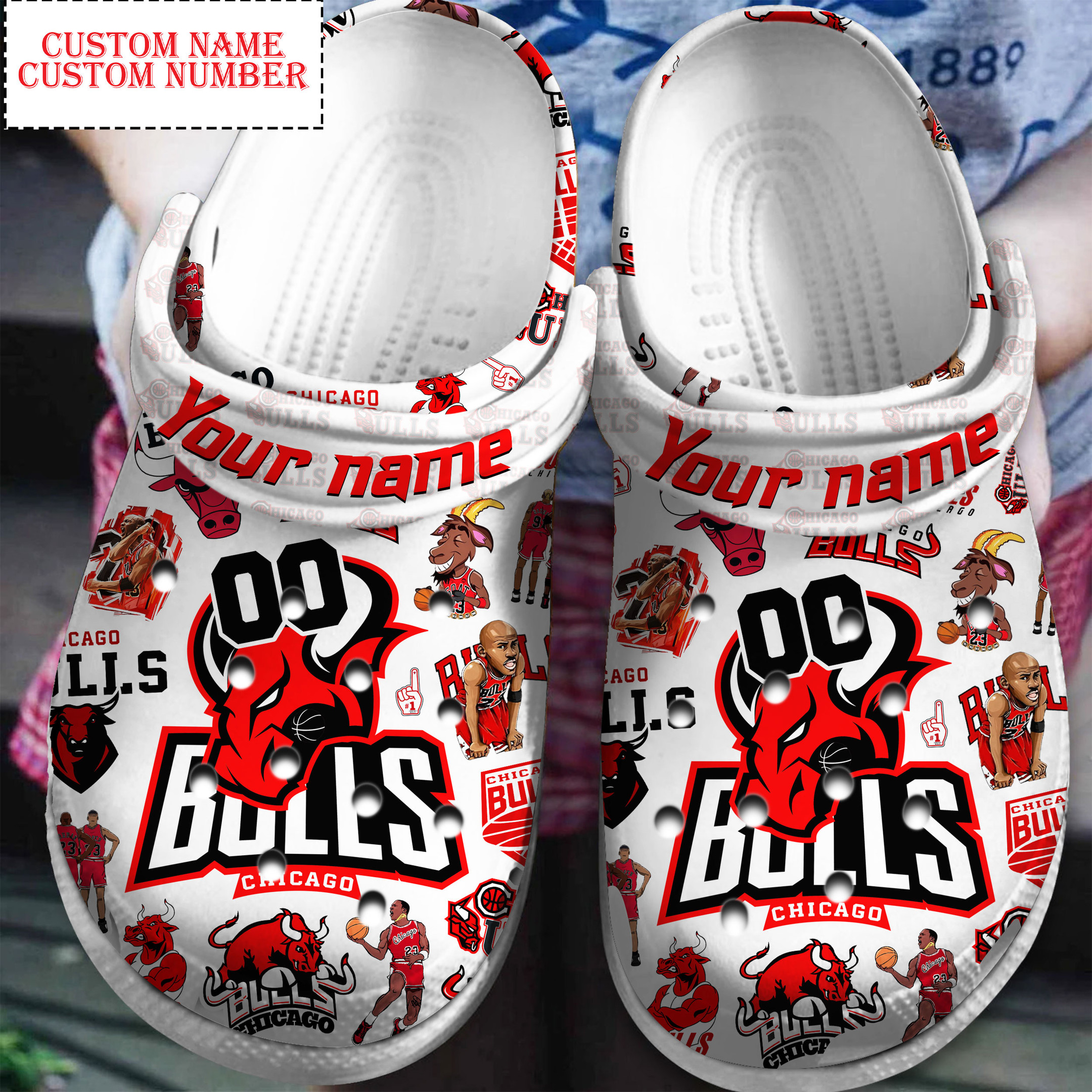 Chicago Bulls Nba Sport Clogs Shoes For Men Women Classic Crocs-Style Clogs