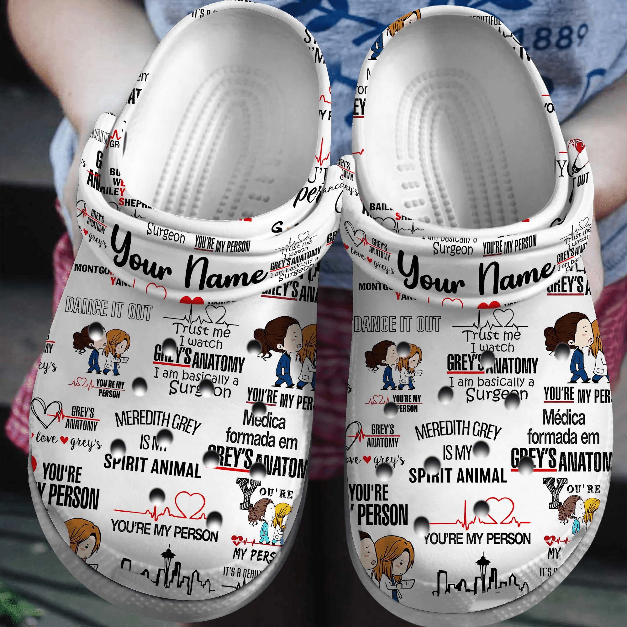 Grey Anatomy Tv Series Clogs Shoes