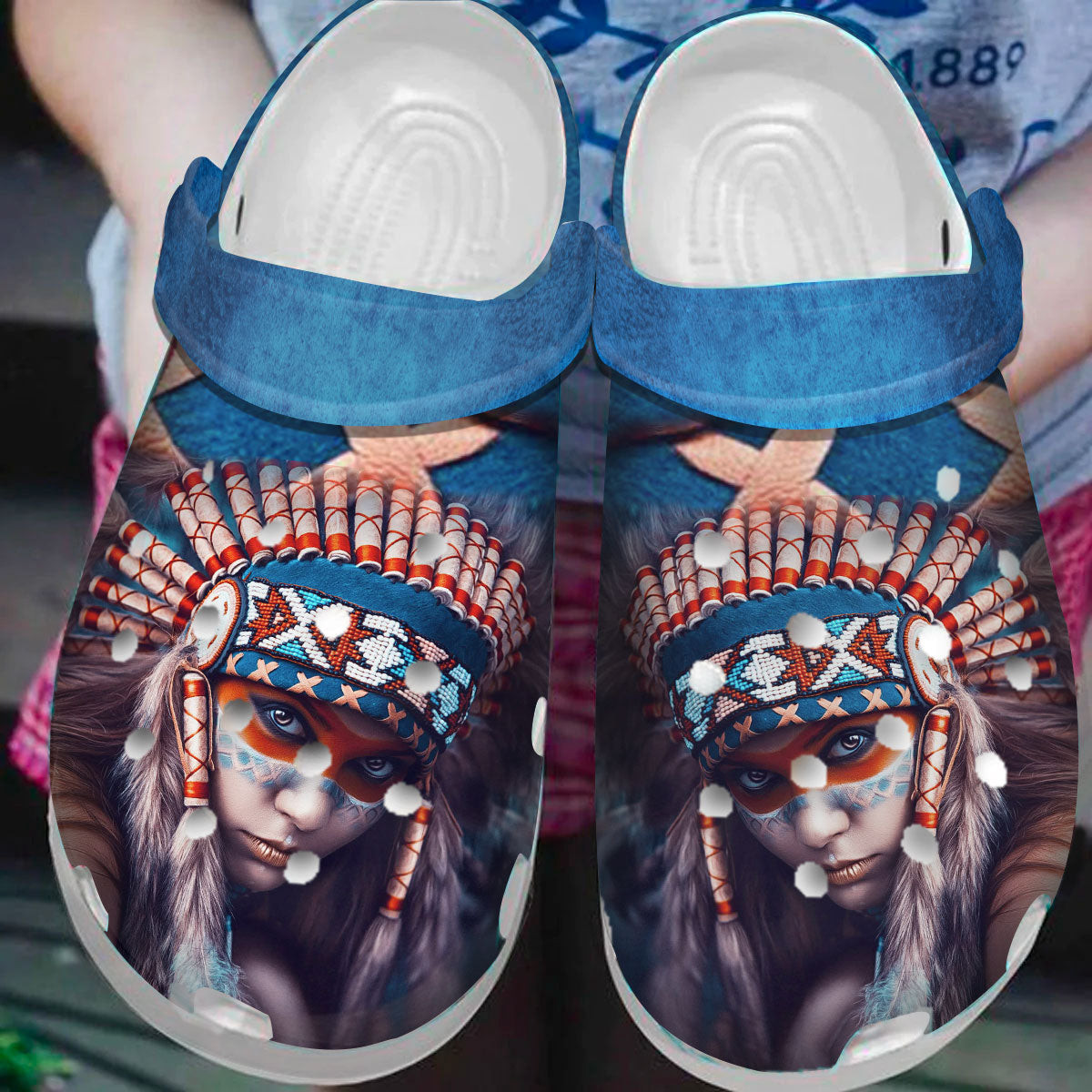 Native American Clogs Shoes For Kid And Adult Classic Crocs-Style Clogs
