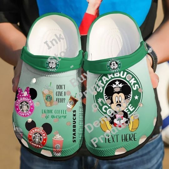 Mickey Mouse Starbucks Cartoon Crocs