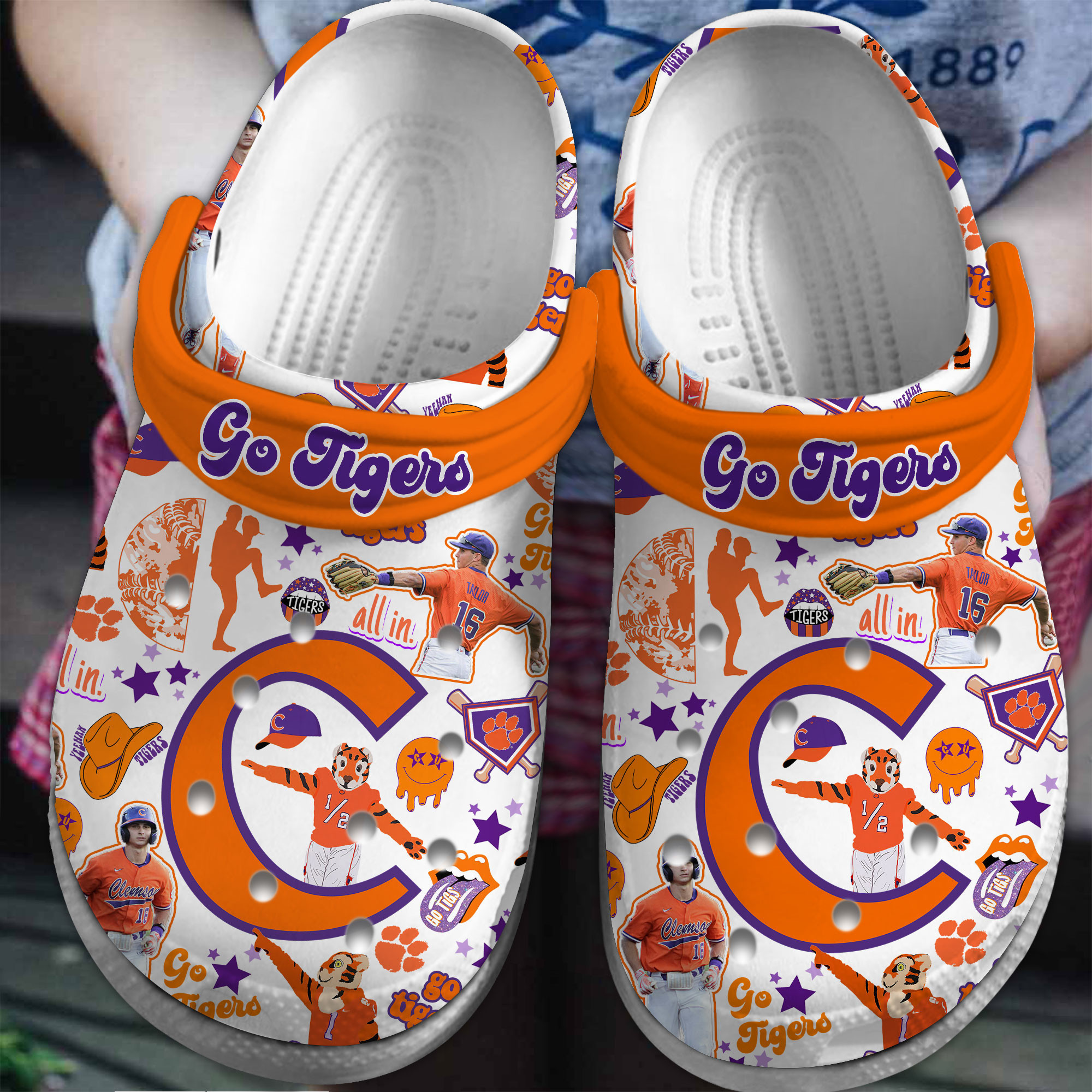 Clemson Tigers Ncaa Sport Clogs Shoes