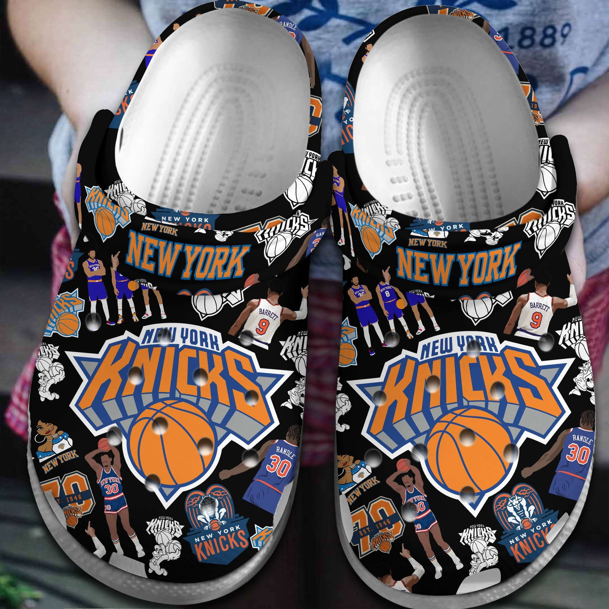 New York Knicks Nba Basketball Sport Clogs Shoes