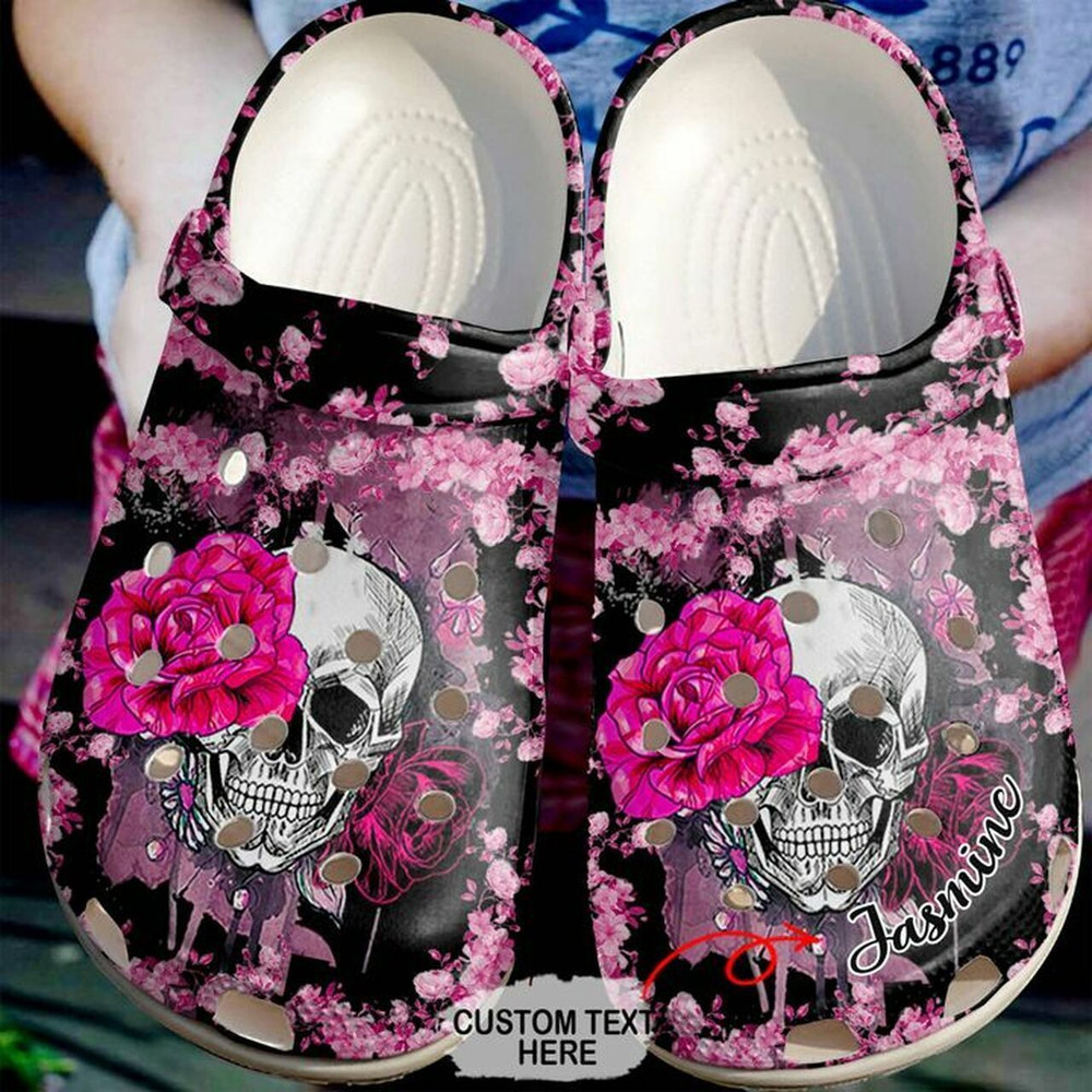 Skull Rose 102 Crocs Shoes