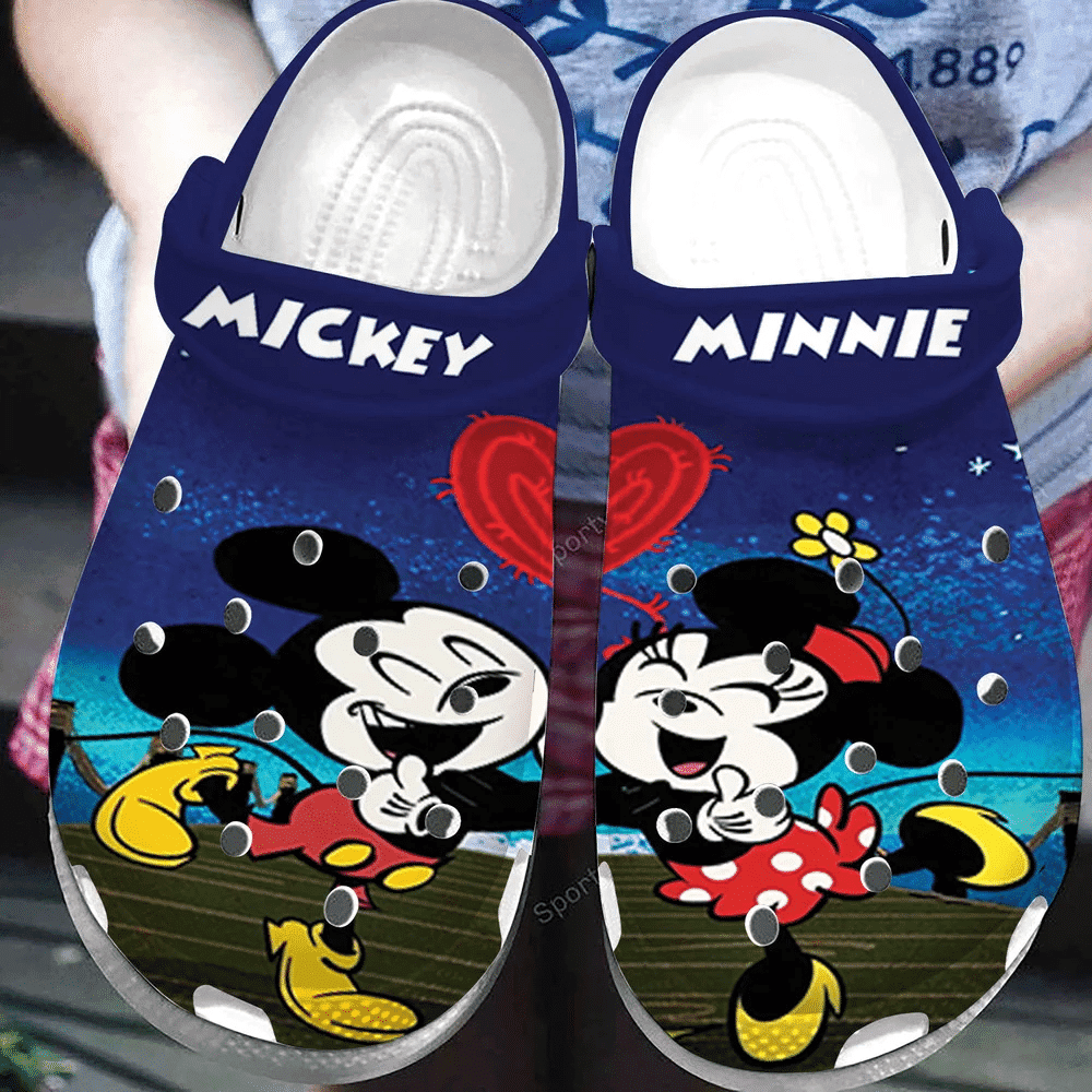 Happy Mickey Minnie Couple Crocs