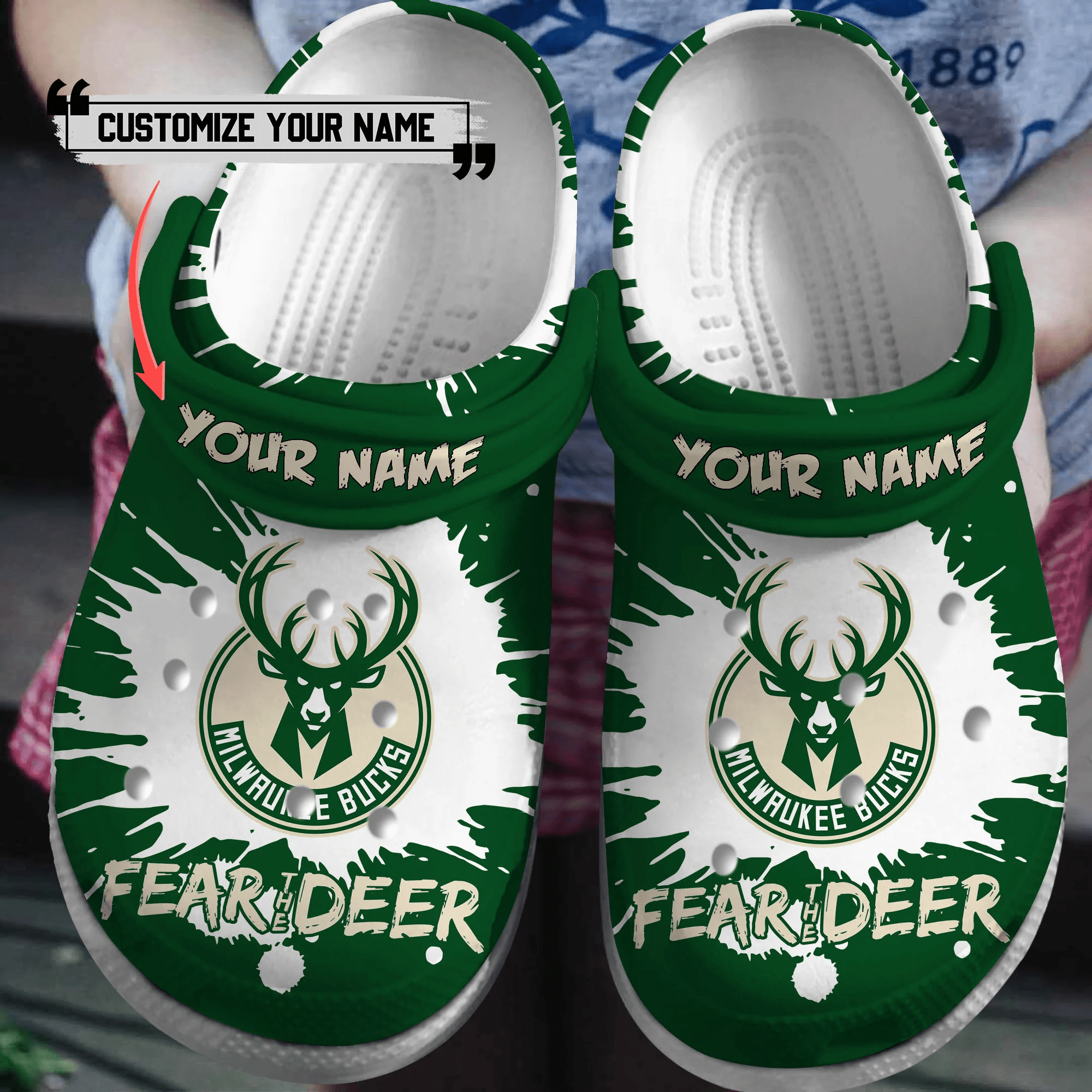 Milwaukee Bucks Nba Sport Clogs Shoes