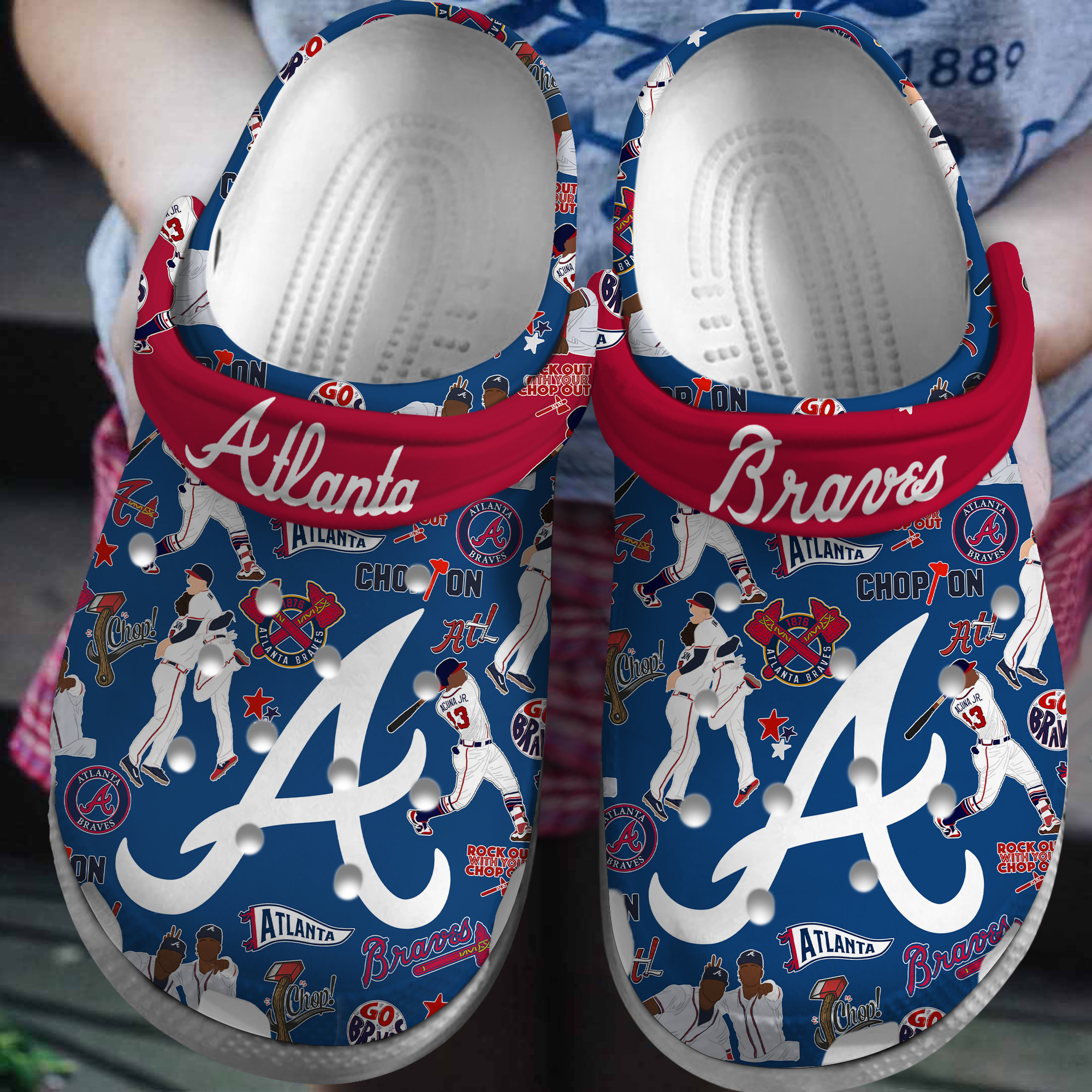 Atlanta Braves Mlb Sport Clogs Shoes