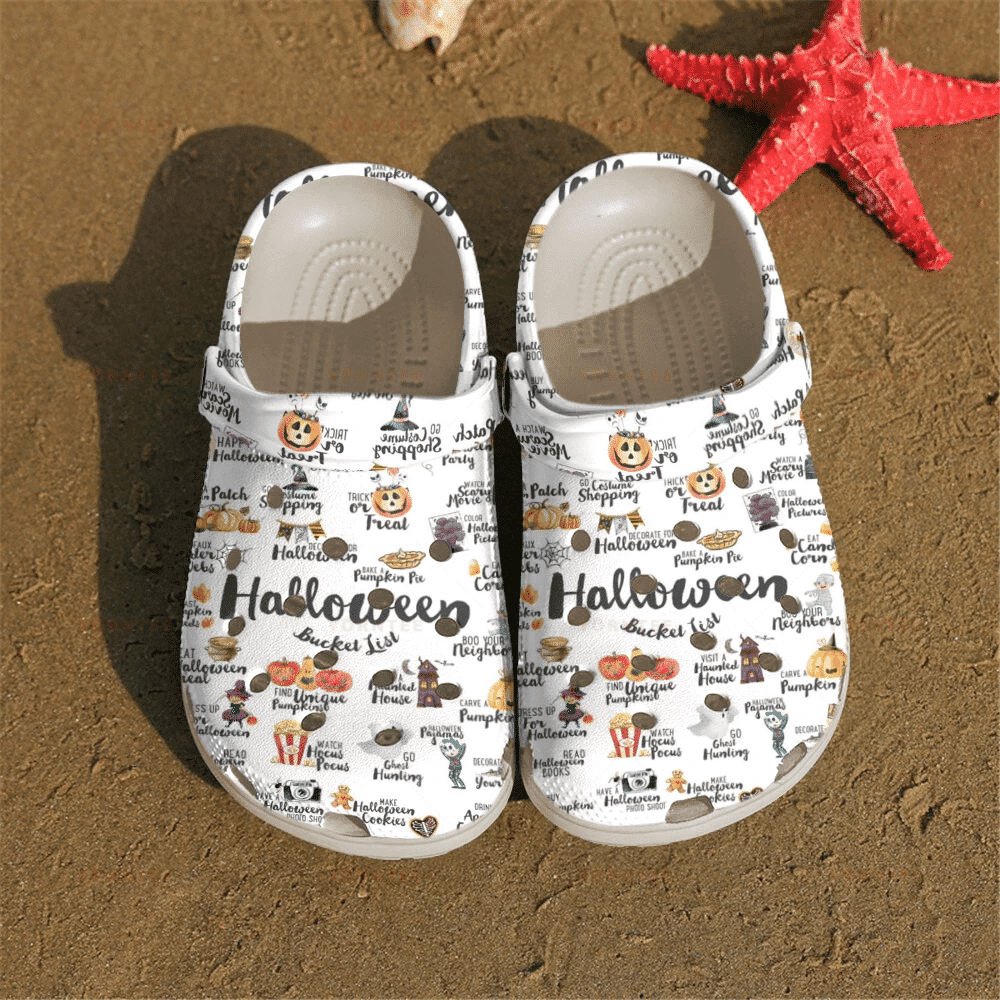 Halloween Bucket List Clogs Shoes Classic Crocs-Style Clogs