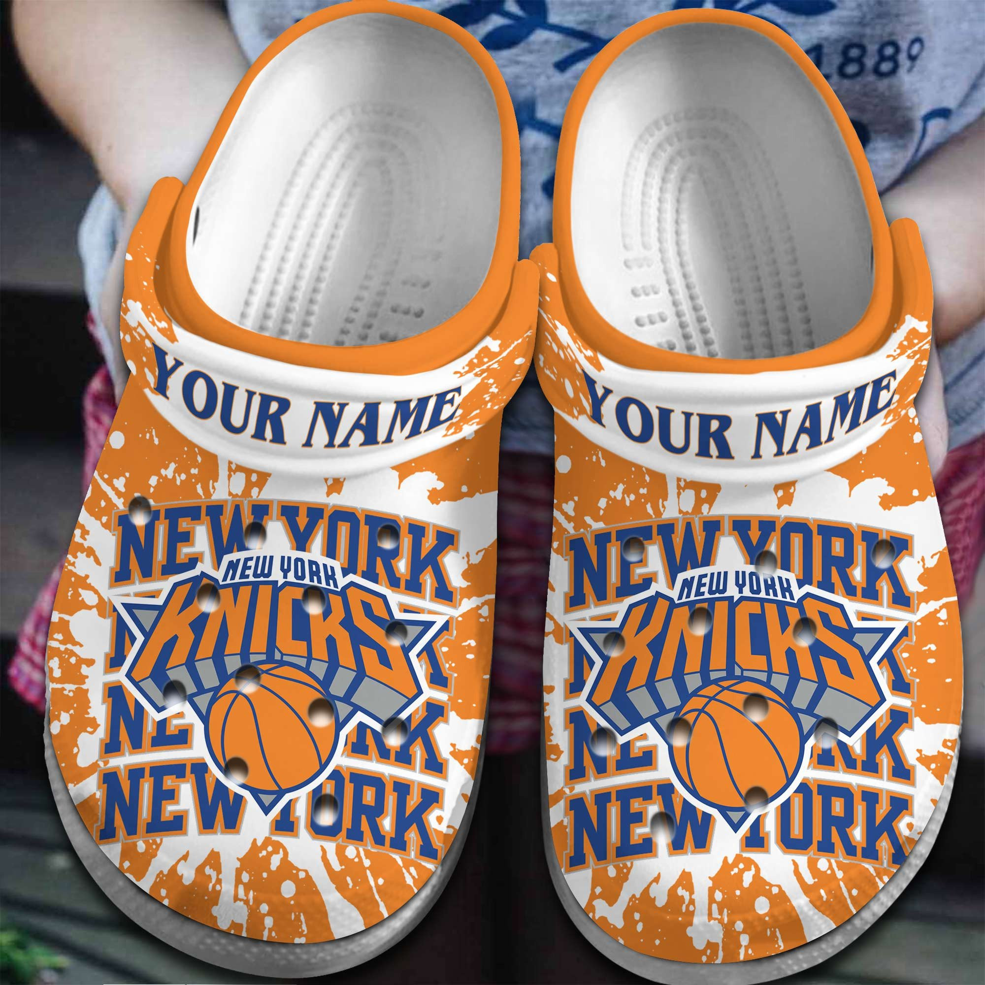 New York Knicks Nba Basketball Sport Clogs Shoes