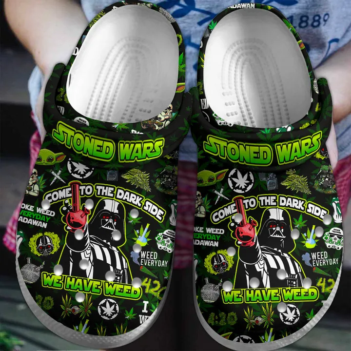 Darth Vader 420 Smoke Crocs Star Wars Weed Themed Classic Clogs