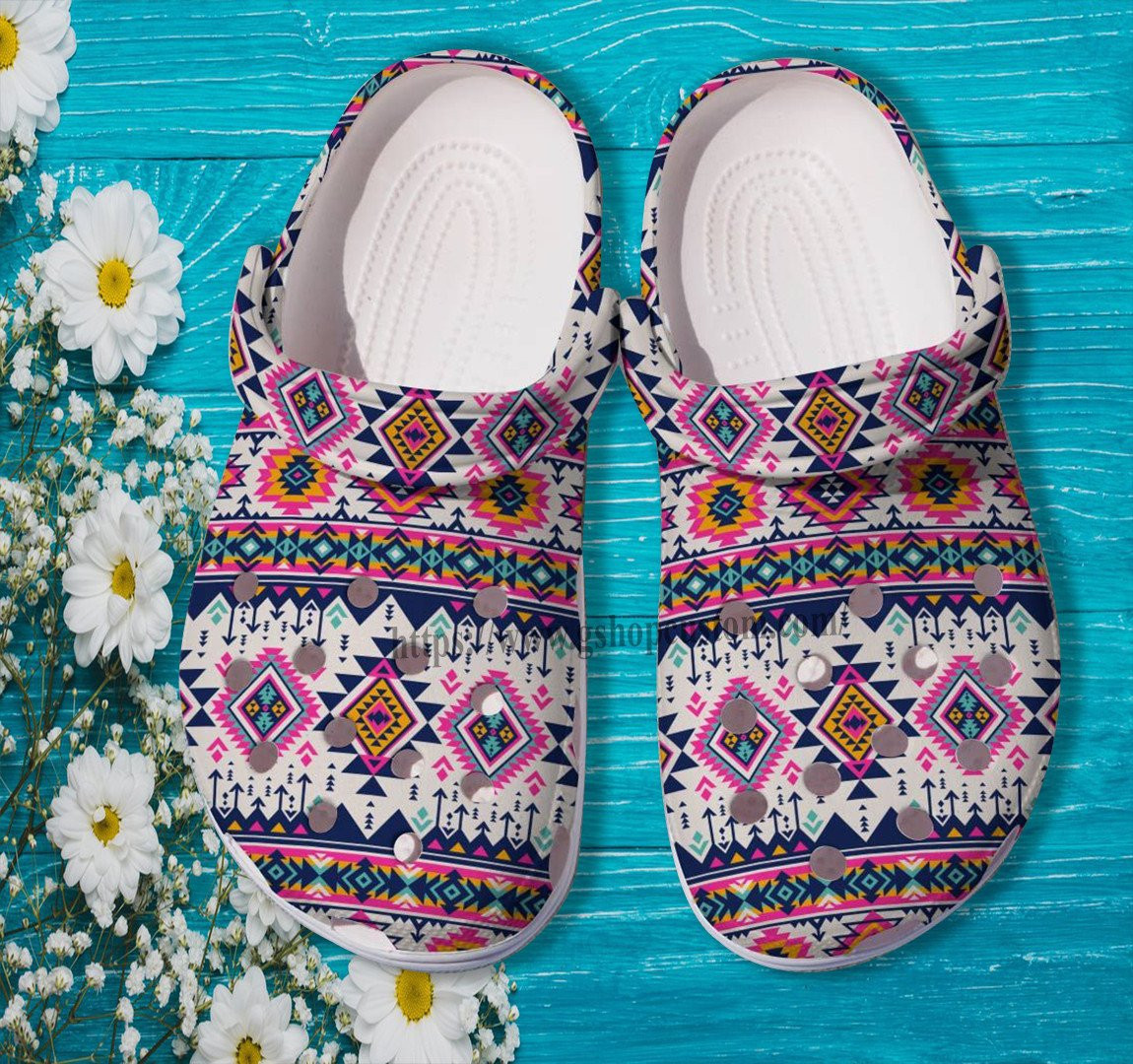 Boho Native Girl Crocs For Grandma