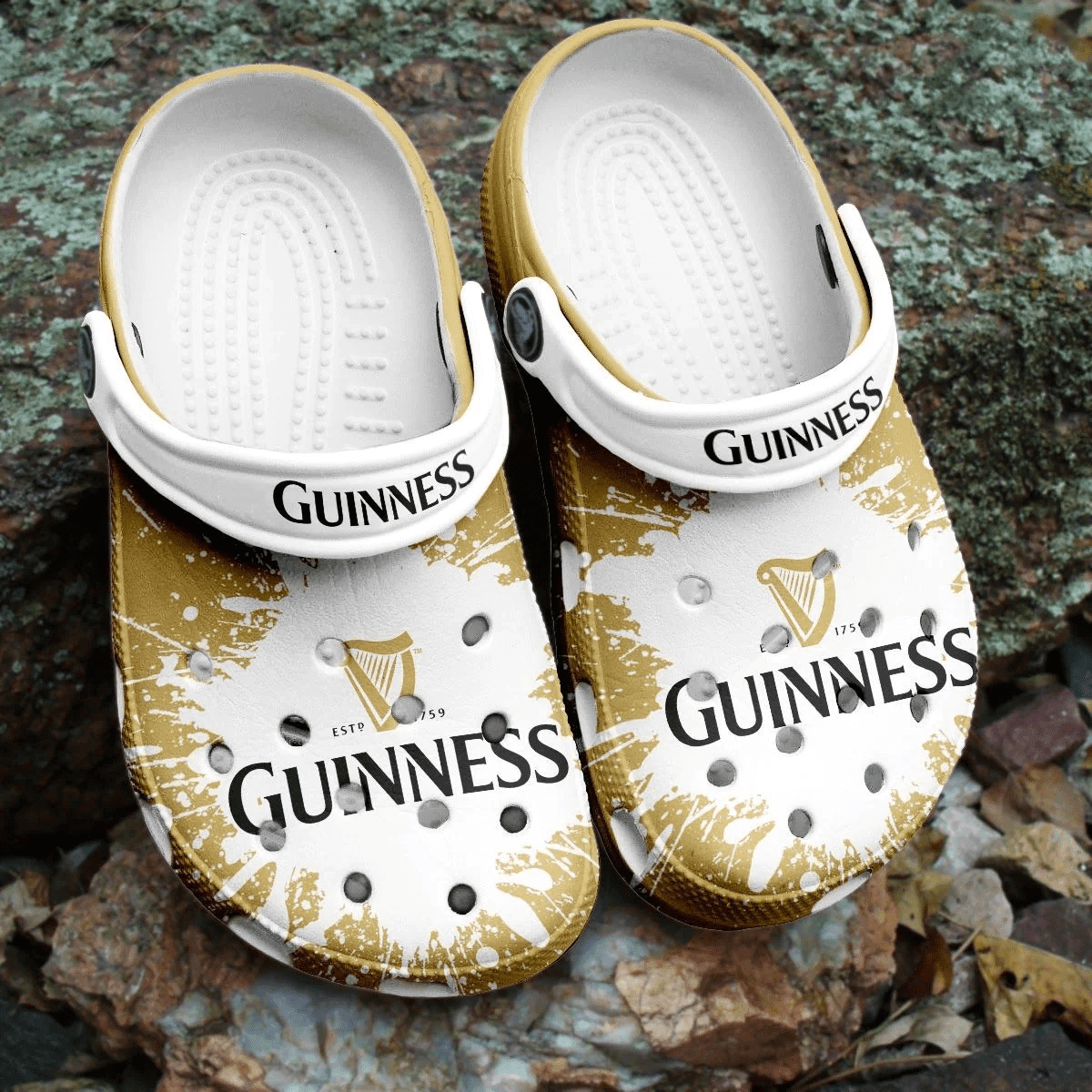 Guinness Beer Logo Black Style Crocs Classic Pub Lover Gift