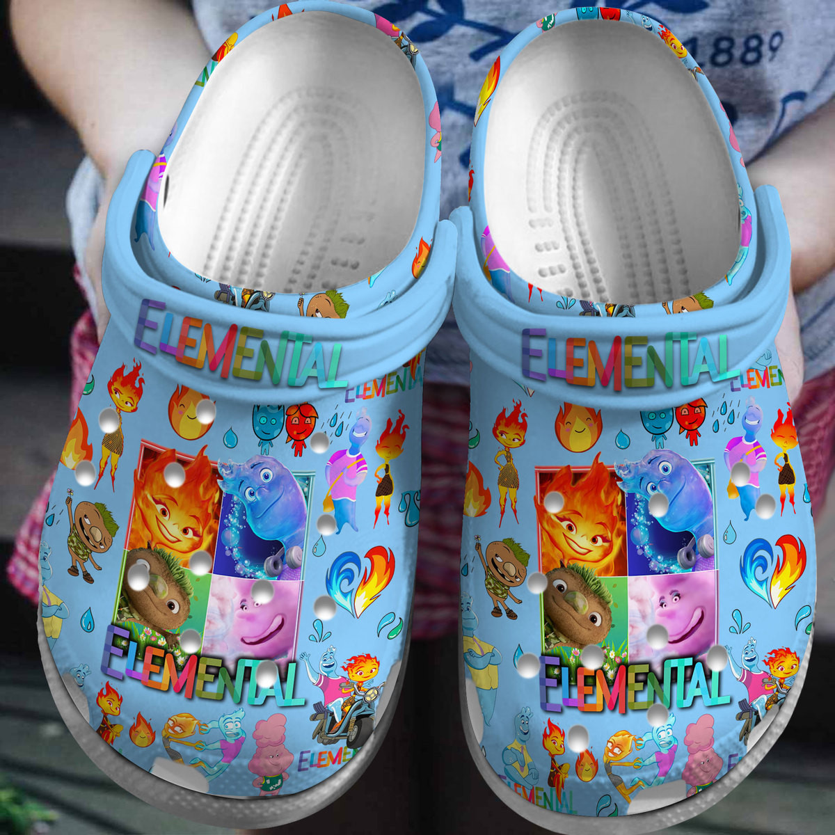 Elemental Movie Crocs Style Clogs Comfortable Fan Shoes