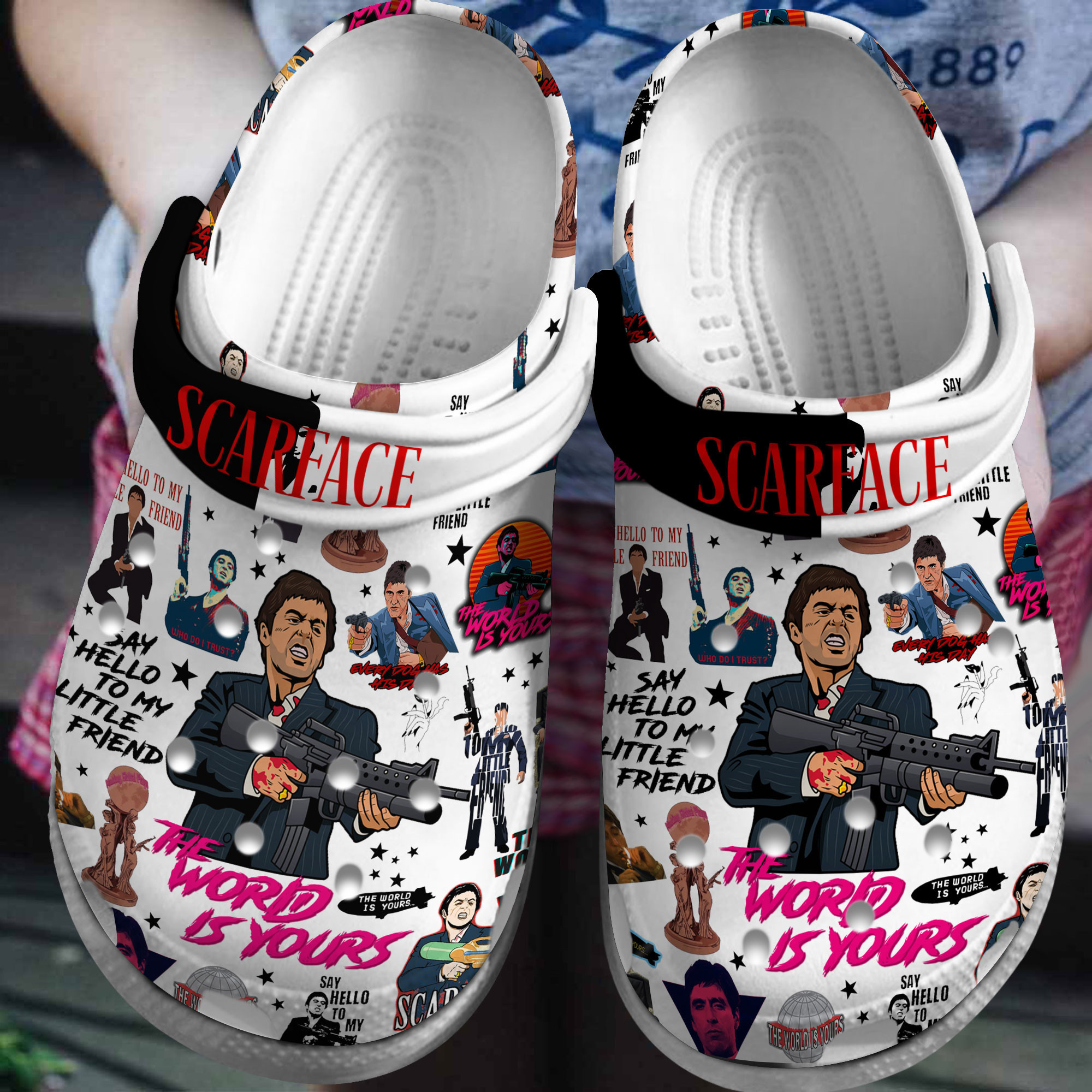 Scarface Movie Crocs Style Clogs Gangster Fan Shoes